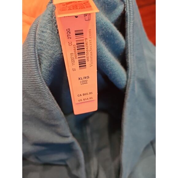 Victoria's Secret Cotton High-Rise Fleece Wide-Leg Lace-Up Pants Sz XL NWT - Picture 3 of 11